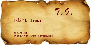 Tót Irma névjegykártya