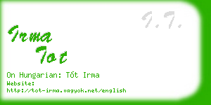 irma tot business card